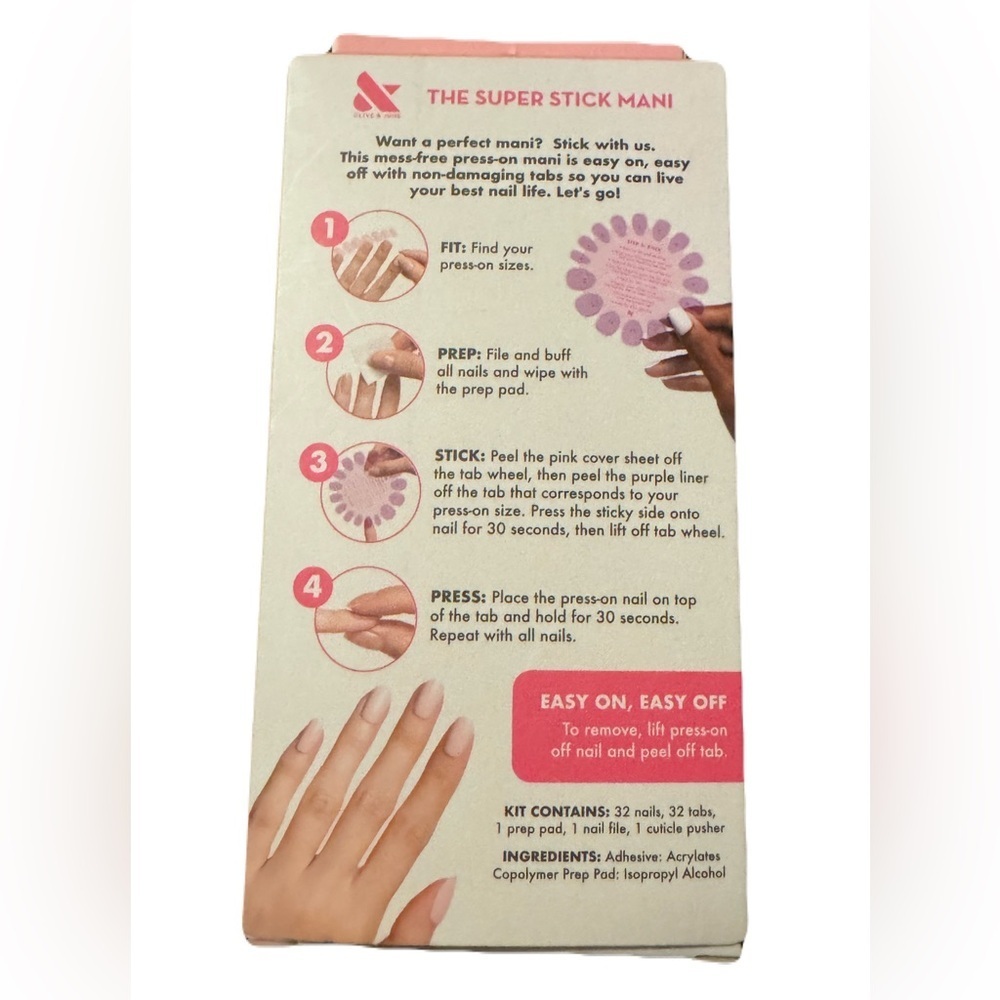 Olive & June Effects Super Stick Mani Press-Ons Medium Oval Pink Chrome Gradient - Picture 2 of 5